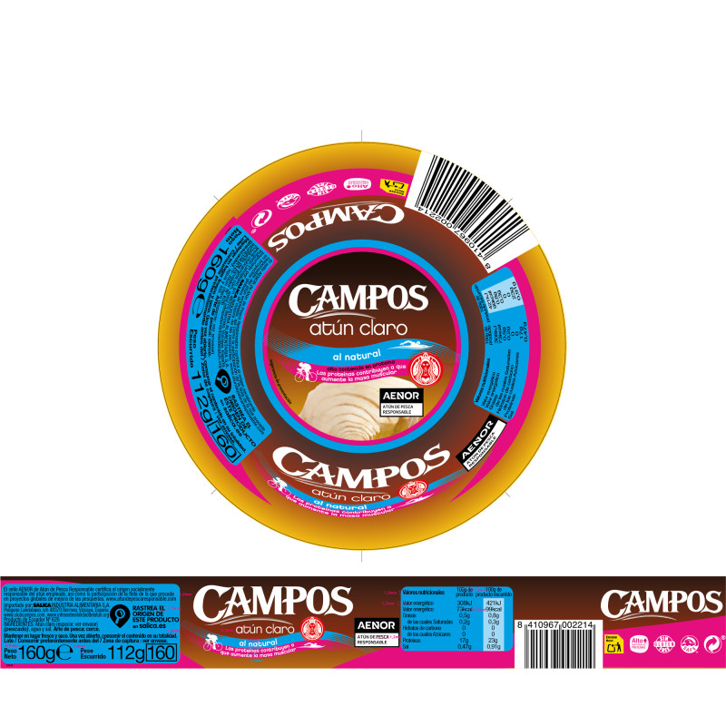 ATÚN CLARO AL NATURAL RO-160